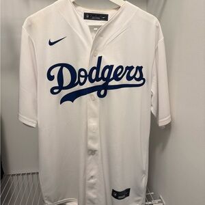 Los Angeles Dodgers Genuine Men’s White Jersey - Medium